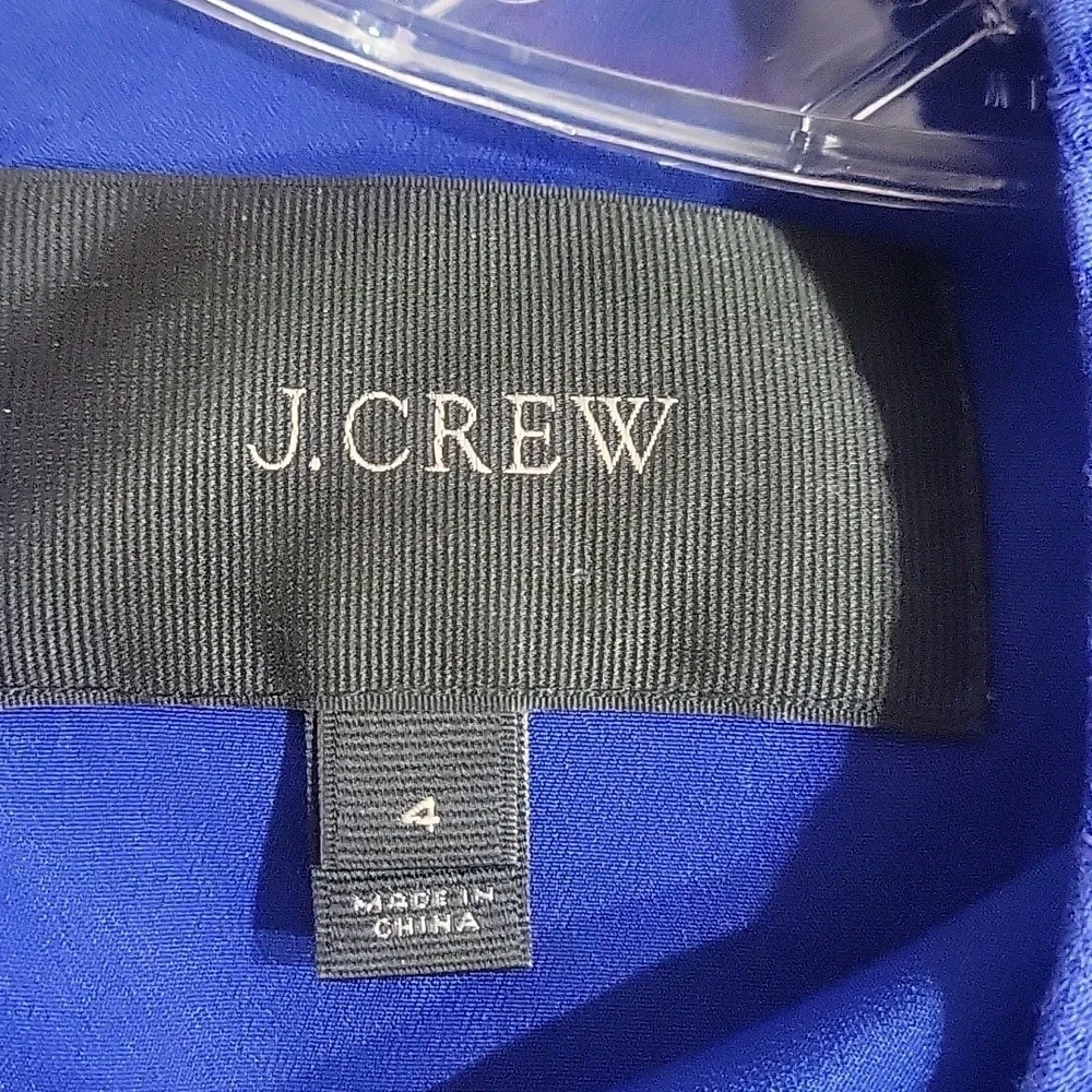 J. Crew Royal Blue Lace Long Sleeve Dress